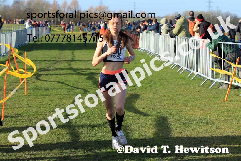 Girls under-13s 2022 Northern Cross Country Champs., Pontefract. Photo: David T. Hewitson/Sports for All Pics